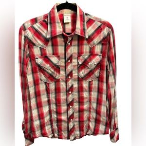 True Religion Men’s Pearl Snap‎ Western Shirt Size Small